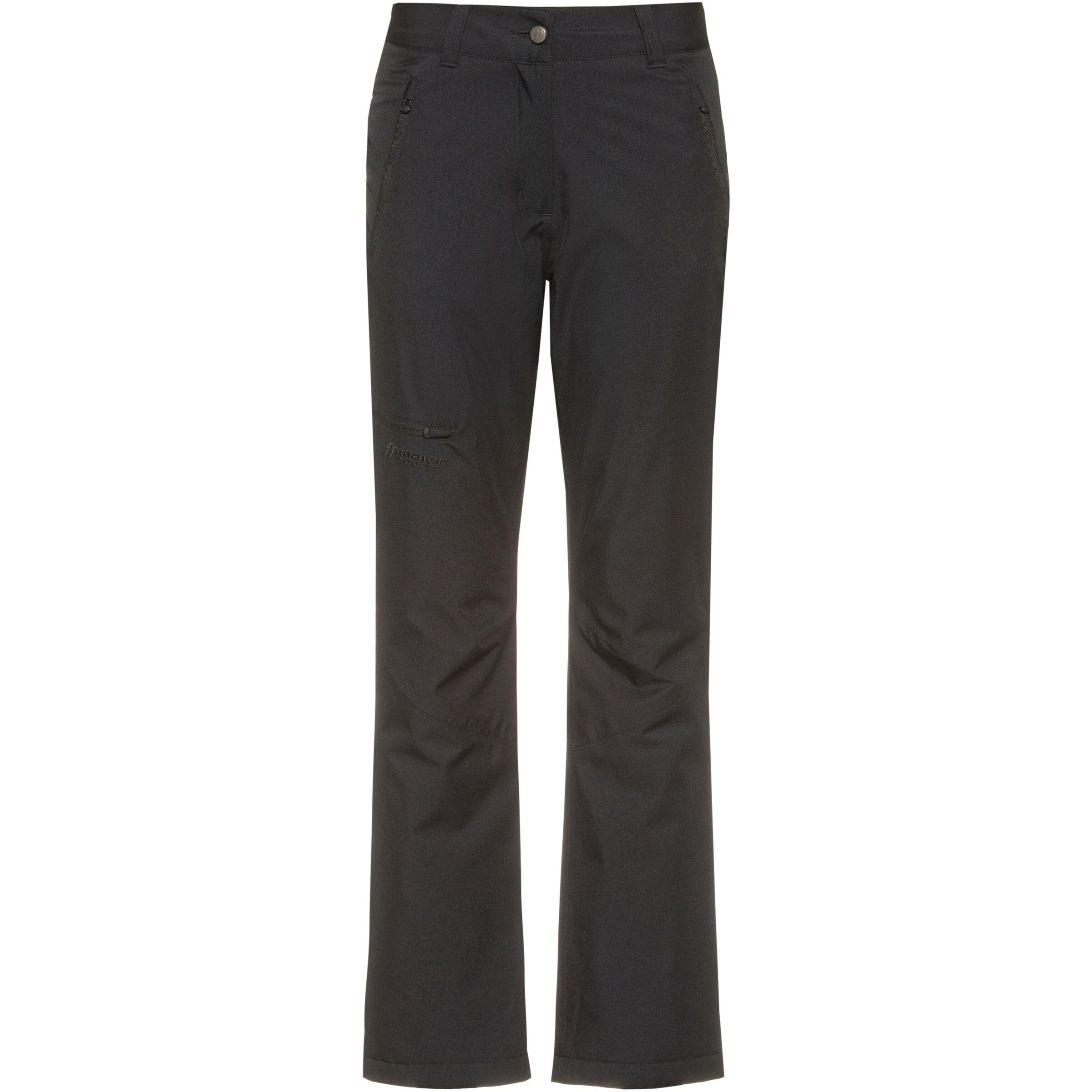 Maier Sports Bootcut Outdoorhose 'Dunit' in Schwarz: Vorderseite