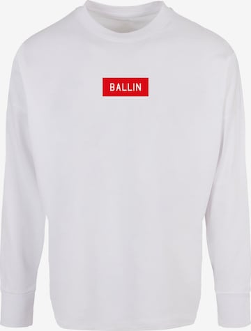 T-Shirt 'Ballin Box' Mister Tee en blanc : devant