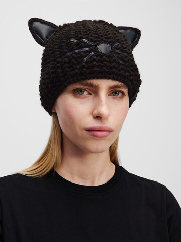 Karl Lagerfeld Шапка ' ESSENTIAL CHOUPETTE ' в Черный: спереди