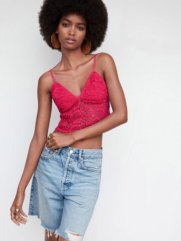 MANGO Top 'TURQUETA' in Pink: Vorderseite