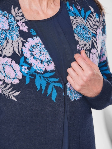 Goldner Strickjacke in Blau