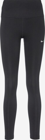 Skinny Pantalon de sport 'One' NIKE en noir : devant