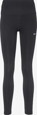 NIKE Skinny Workout Pants 'One' in Black: front