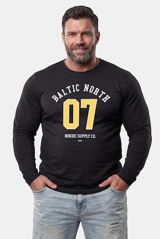 Men Plus Shirt in Zwart: voorkant