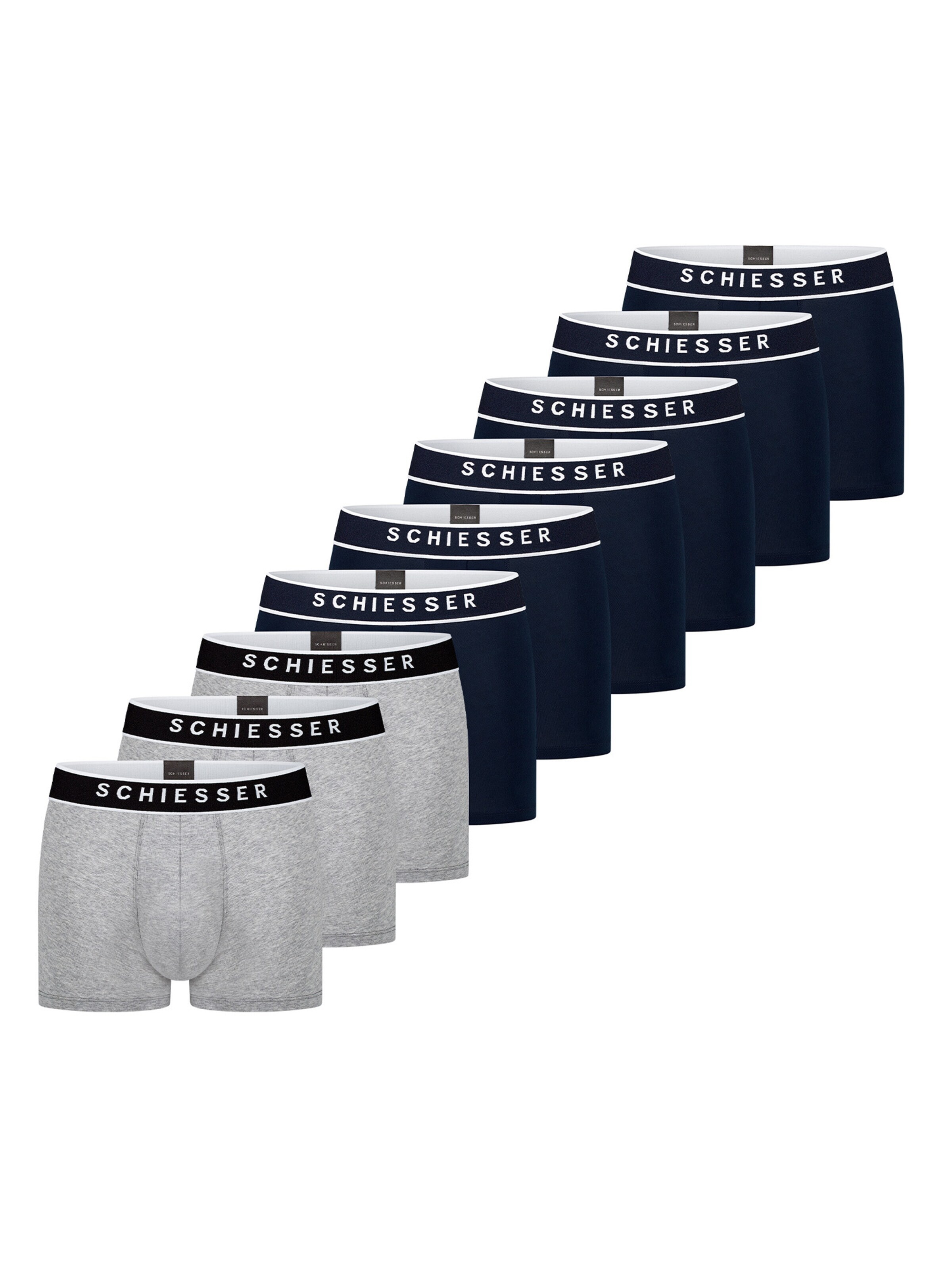SCHIESSER Boxer shorts '95/5 Cotton' in Blue: front