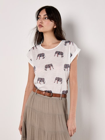 T-shirt Apricot en blanc : devant