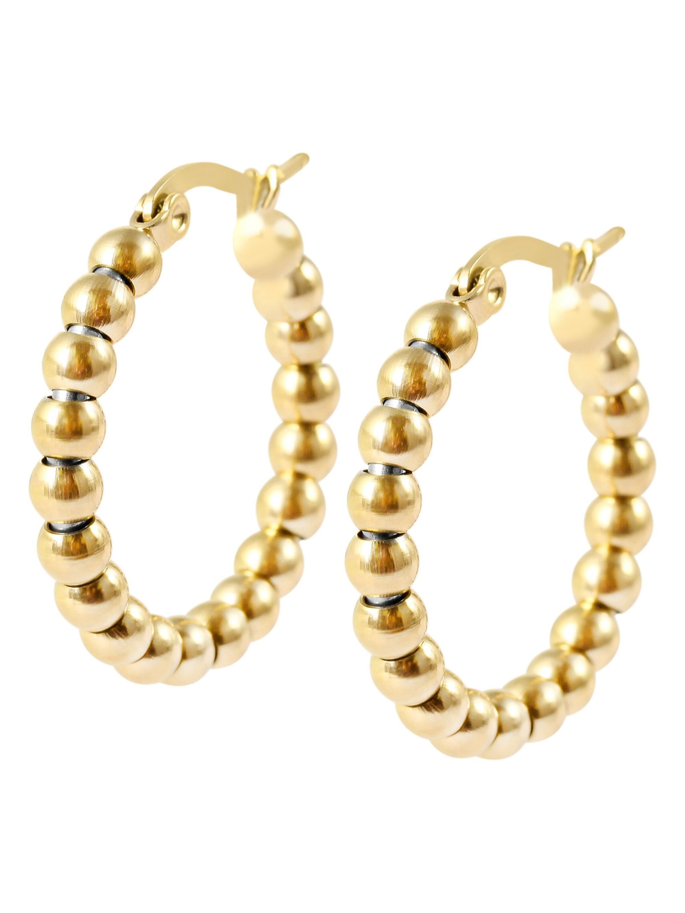 Akzent Ohrringe 'Korinna, hautverträglich'‌‌‌‌‌‌‌ in Gold: Vorderseite