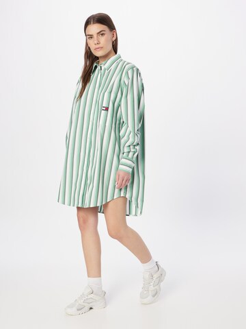 Tommy Jeans - Vestido camisero en verde