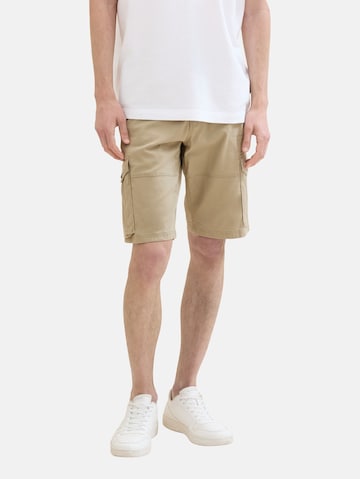 TOM TAILOR Regular Cargo Pants in Beige: front