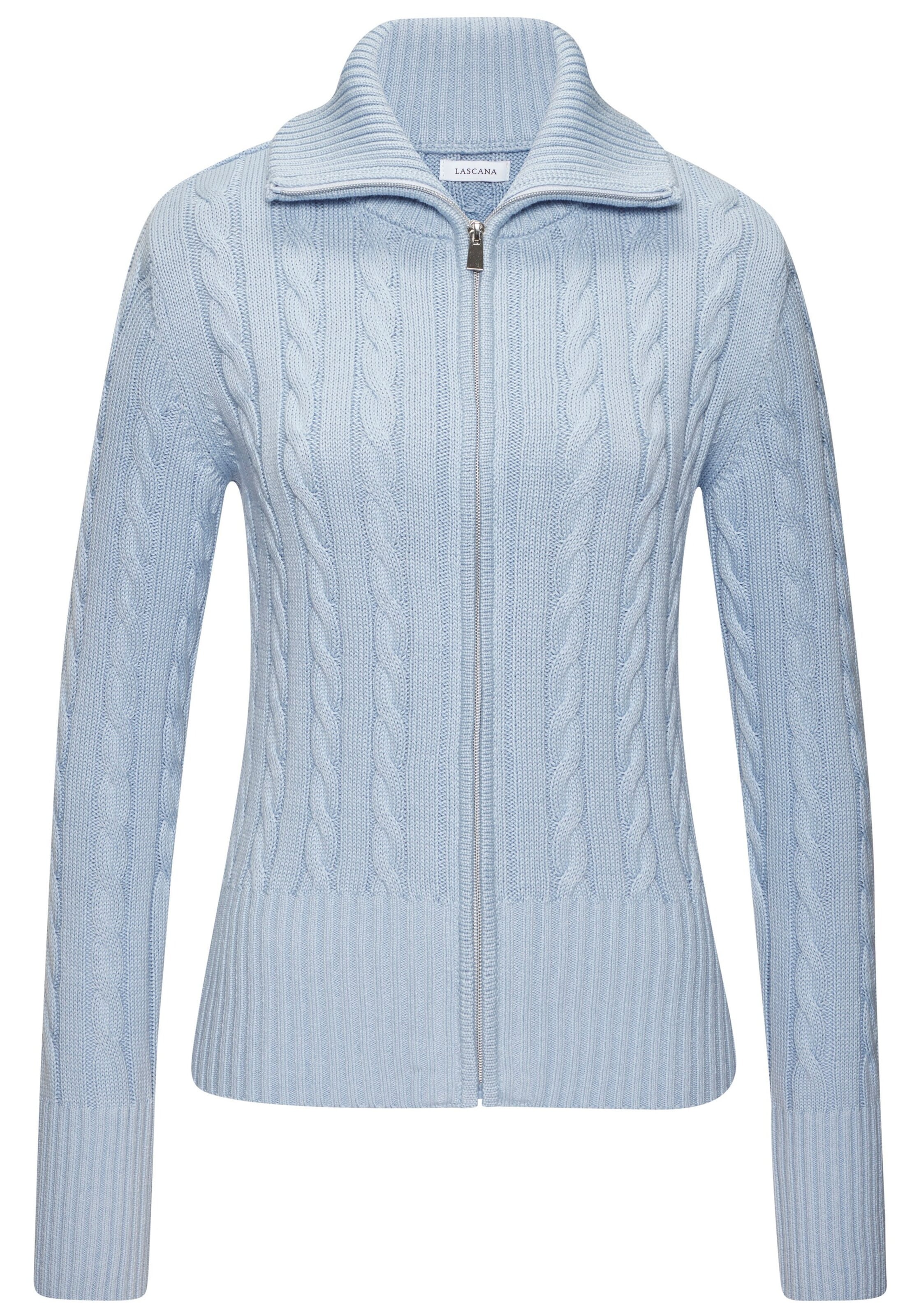 LASCANA Pletena jopa | modra barva: sprednja stran