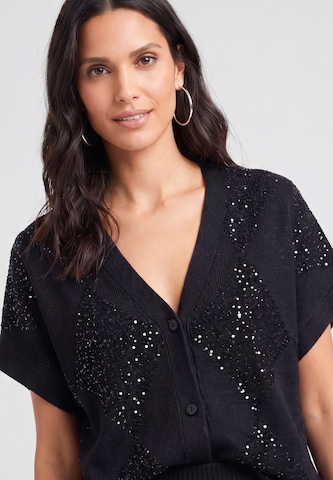 usha BLACK LABEL - Casaco de malha em preto
