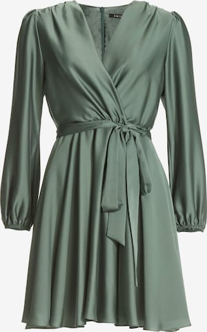 SWING Рокля за коктейл в зелено: отпред