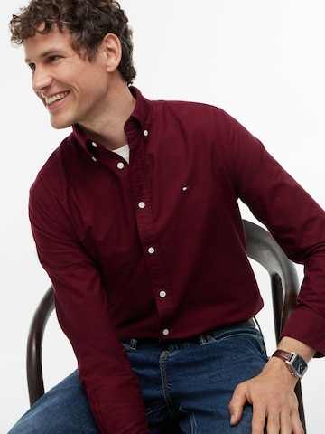 TOMMY HILFIGER Regular Fit Hemd 'Heritage' in Rot