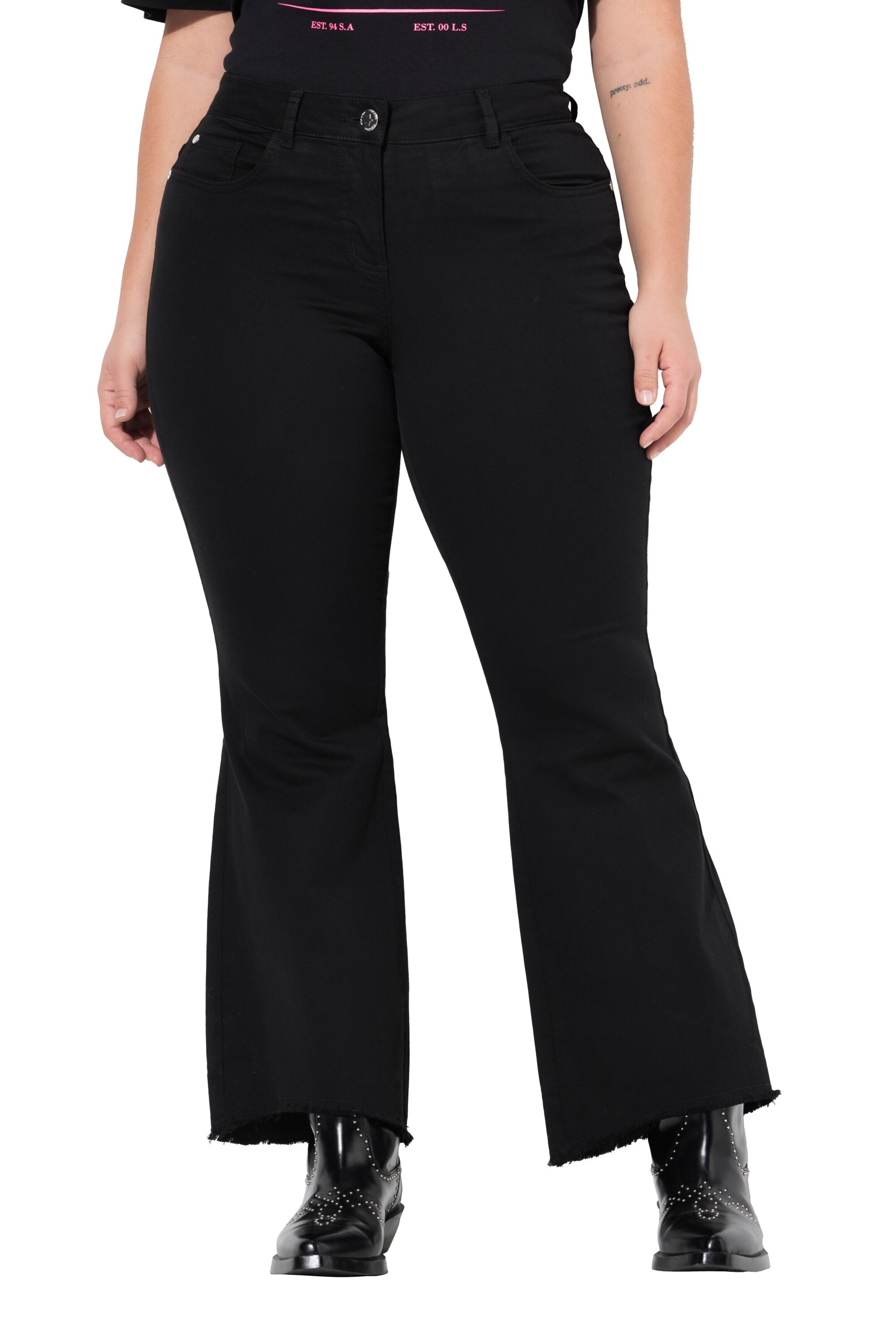 Angel of Style Flared Jeans in Schwarz: Vorderseite