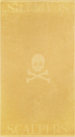 Scalpers Ręcznik 'Skull' w kolorze żółty: przód
