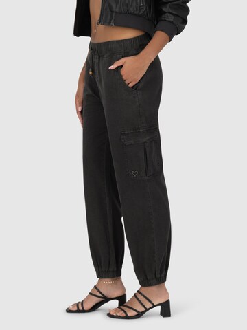 Alife and Kickin Tapered Cargo trousers 'Angelique' in Black