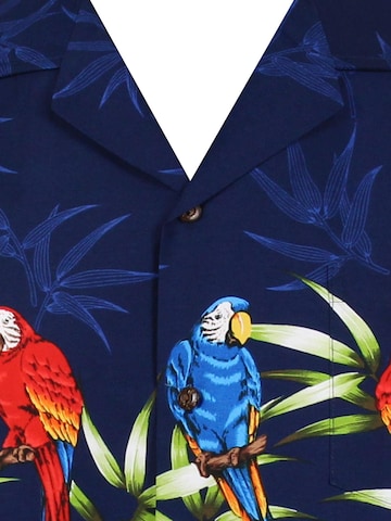 Pacific Legend Regular fit Button Up Shirt 'Papagei' in Blue