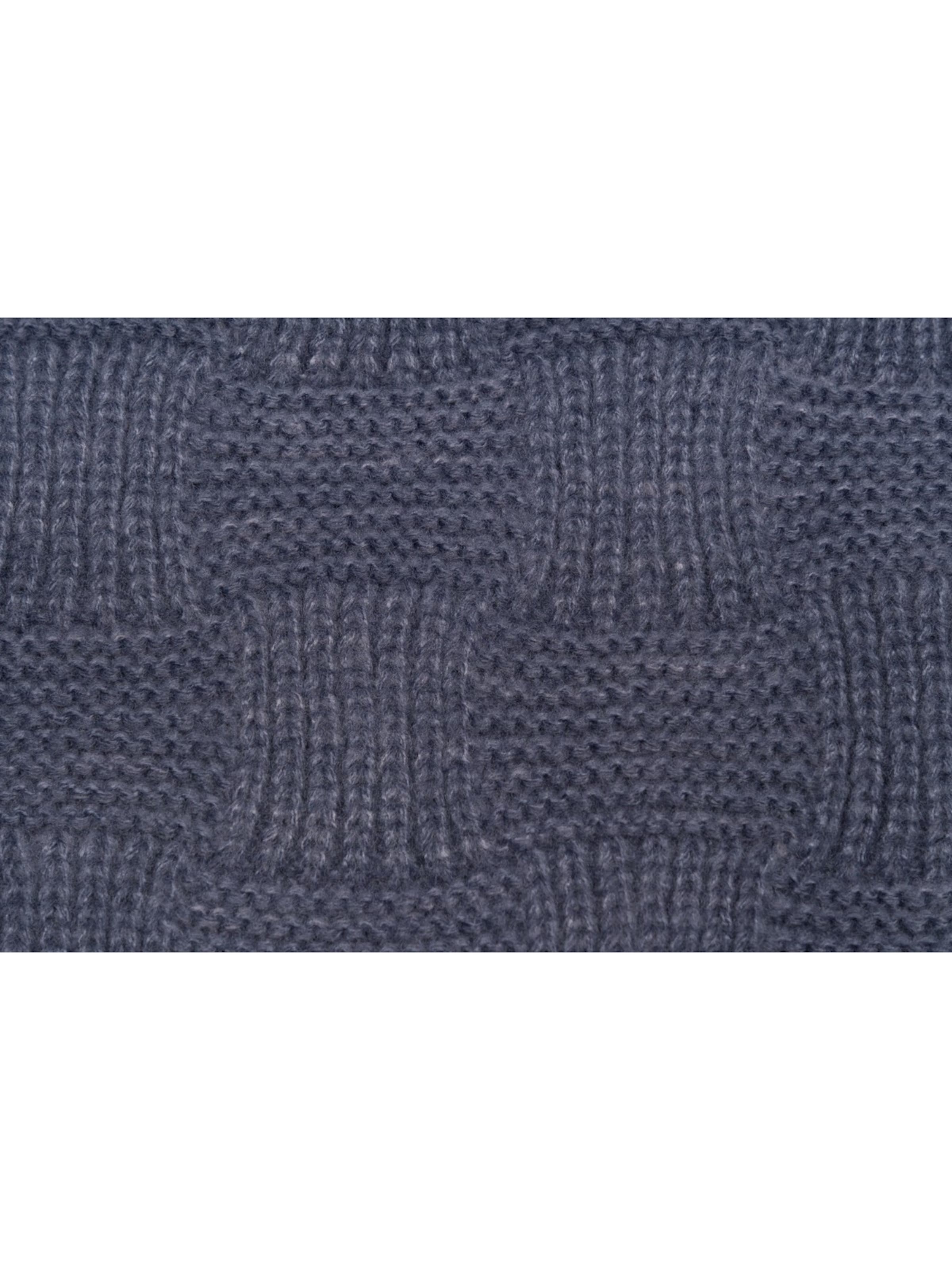 styleBREAKER Shawl 'Strick Dreiecktuch Schachbrett Strickmuster' in Grey