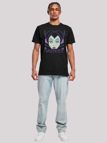 F4NT4STIC T-Shirt 'Disney Maleficent Cropped Head' in Schwarz