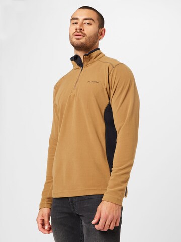 COLUMBIA Športen pulover 'Klamath Range II' | rjava barva: sprednja stran