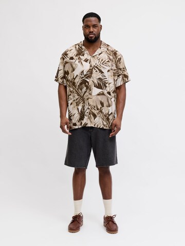 JACK & JONES Comfort fit Overhemd in Beige