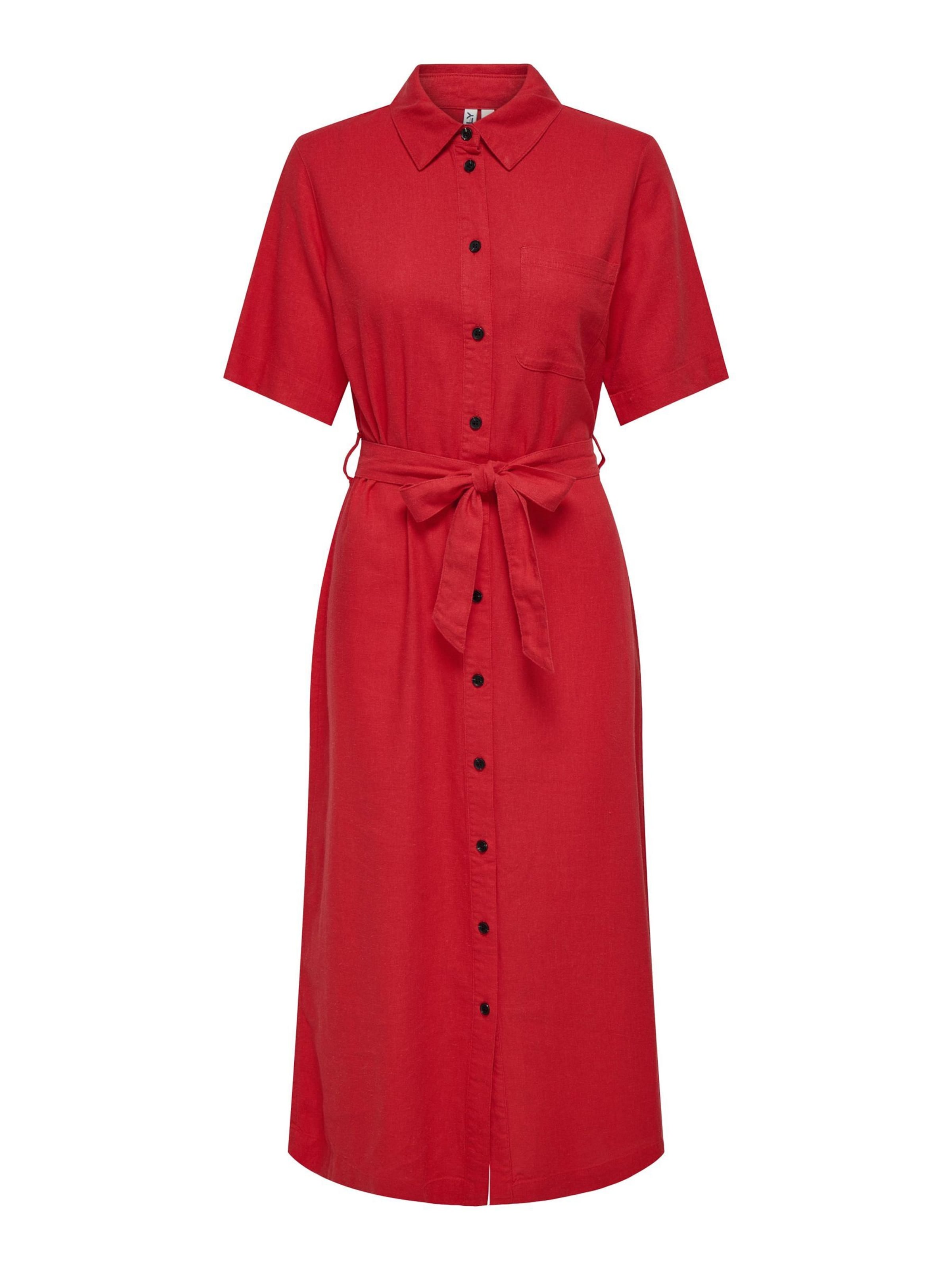 Abito camicia 'ONLCaro' di ONLY in rosso: frontale