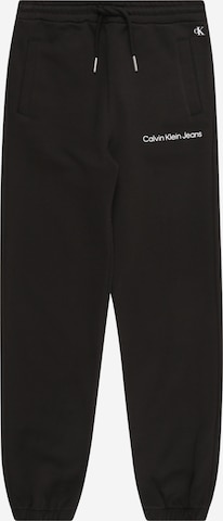 Calvin Klein Jeans تابيرد سراويل بلون أسود: الأمام