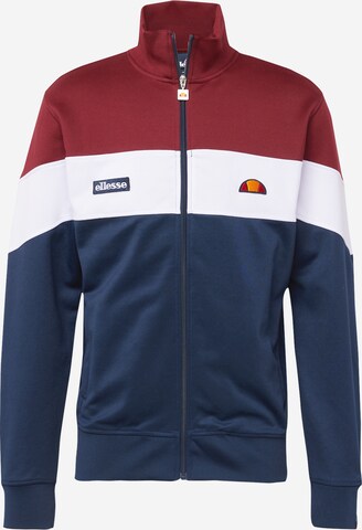 ELLESSE Zip-Up Hoodie 'Caprini' in Red: front