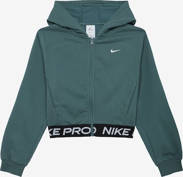 NIKE Sportovní mikina 'Pro' – zelená: přední strana