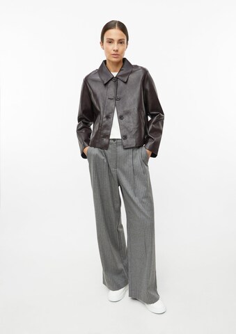 s.Oliver Wide leg Pleat-front trousers in Grey
