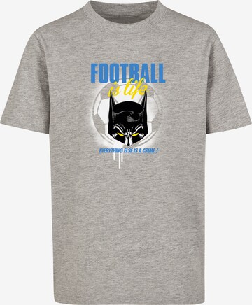 F4NT4STIC Shirt 'DC Comics Batman Football Is Life' in Grijs: voorkant