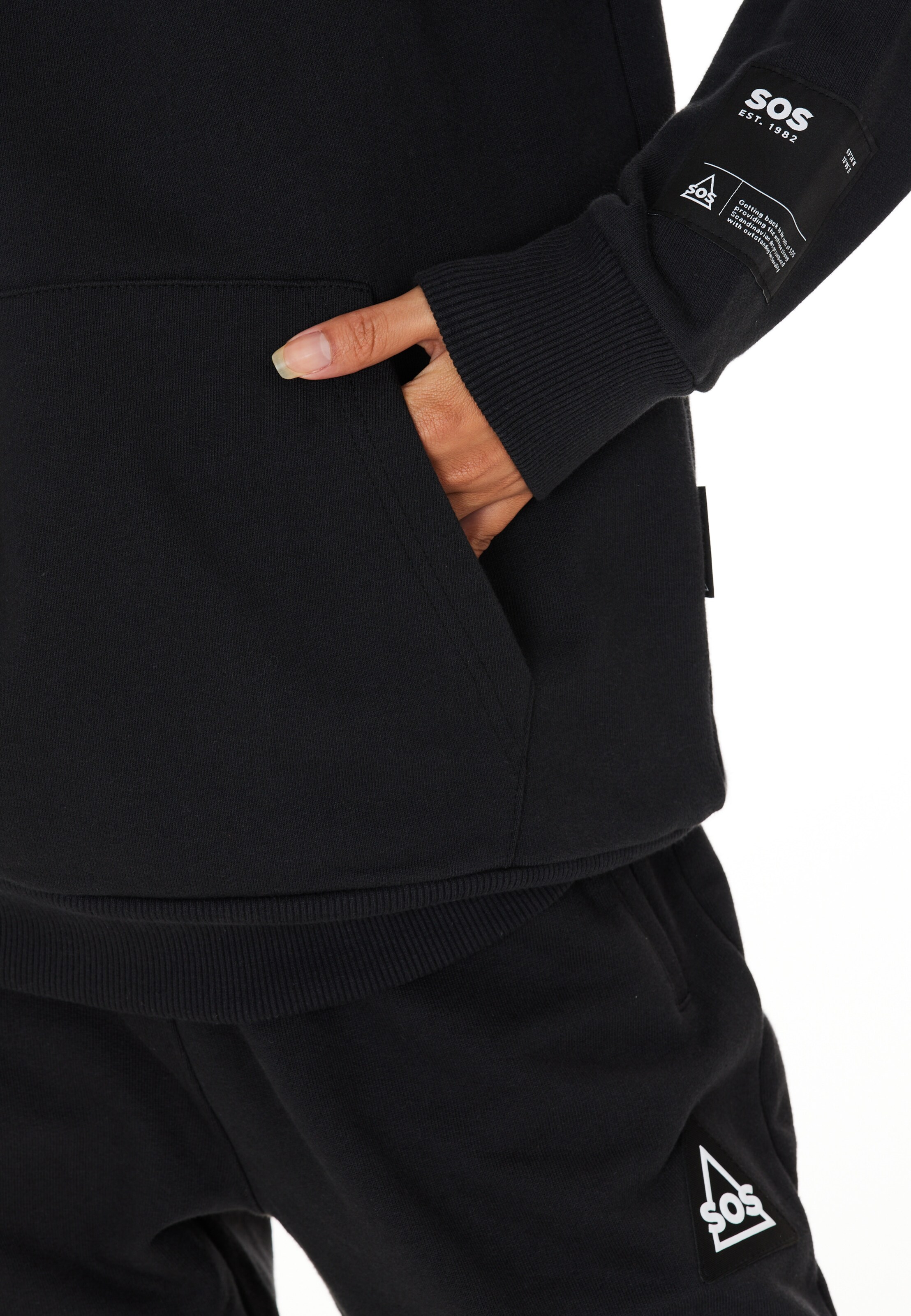 SOS Sweatshirt 'Haines' in Black