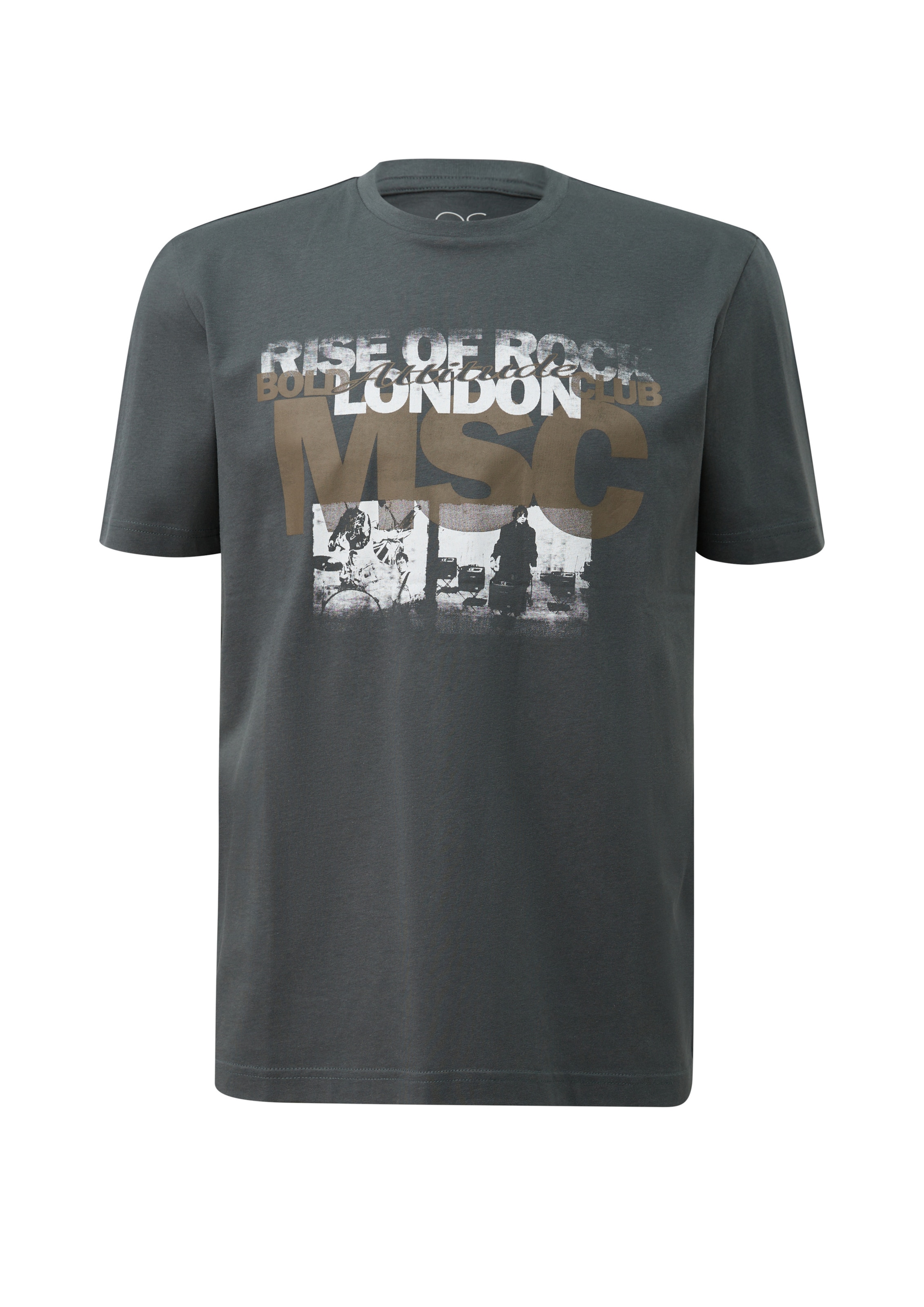 T-Shirt QS en gris : devant