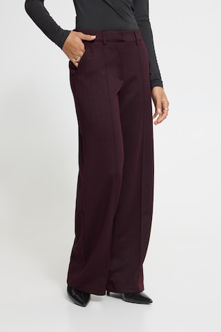 ICHI Wide leg Pants 'KATE' in Red