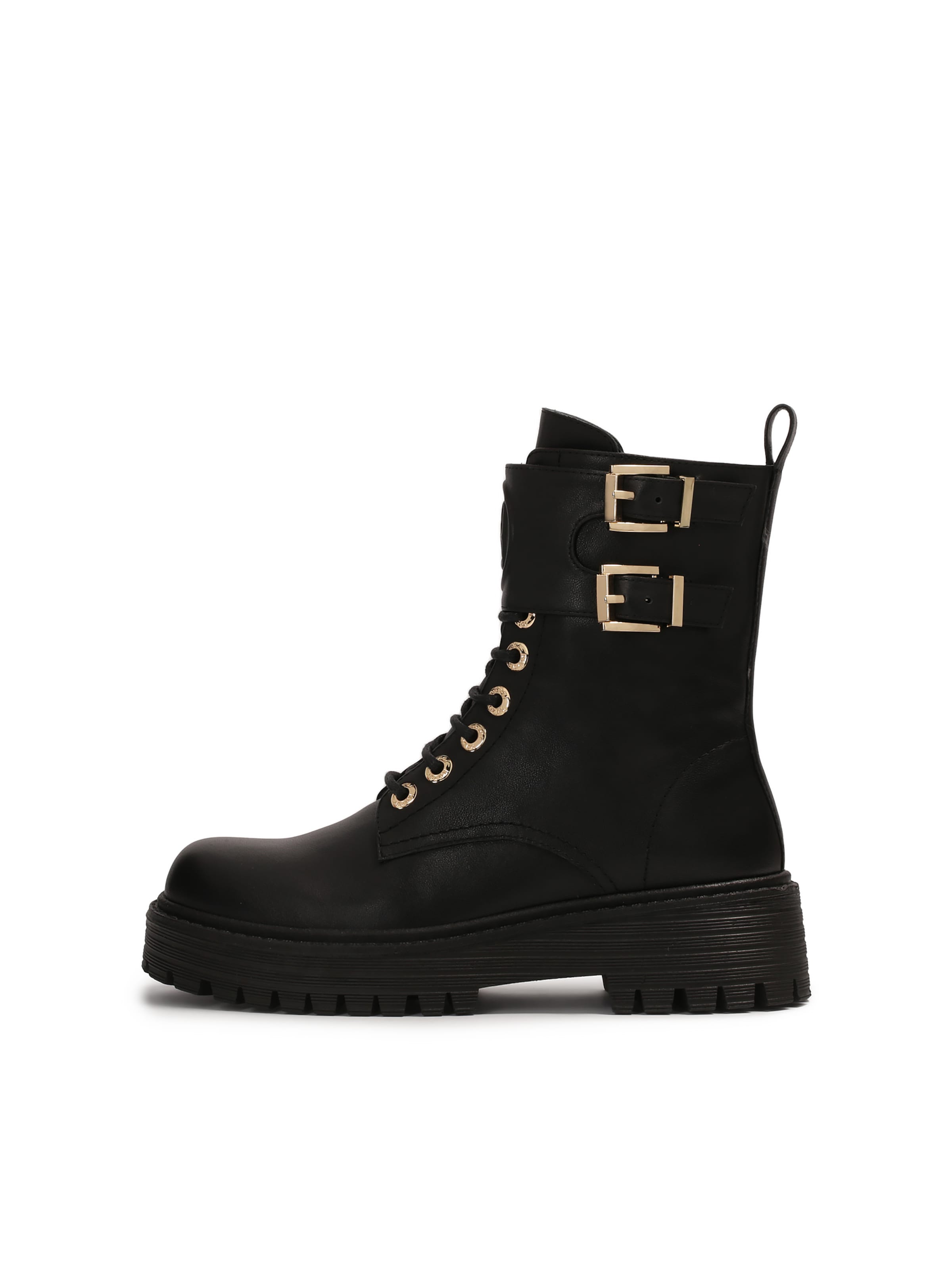 Stivaletto stringato di Kazar in nero: frontale