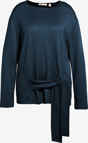 Sweat-shirt Ulla Popken en bleu : devant