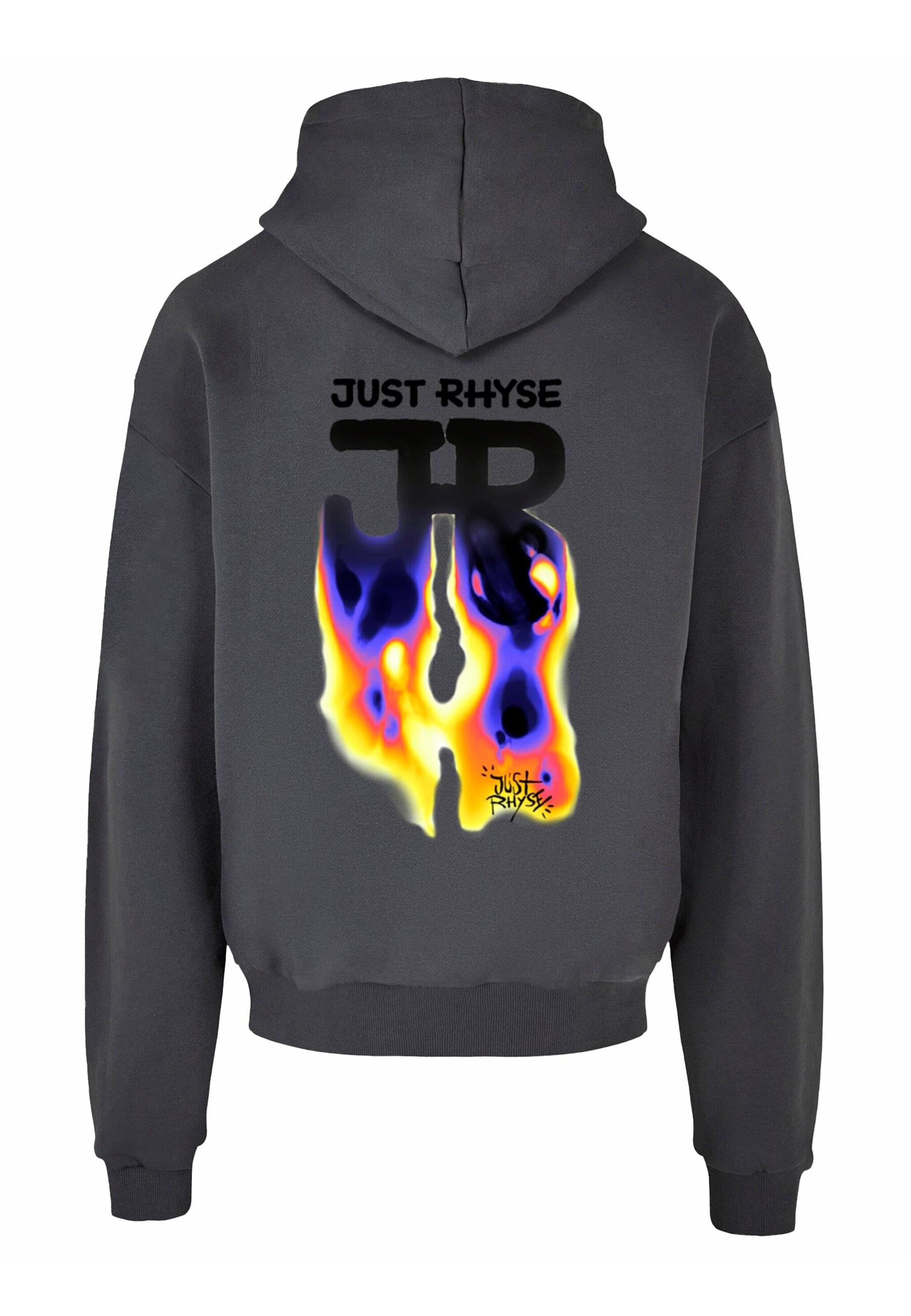 Just Rhyse Sweatshirt 'On Fire' in Grijs