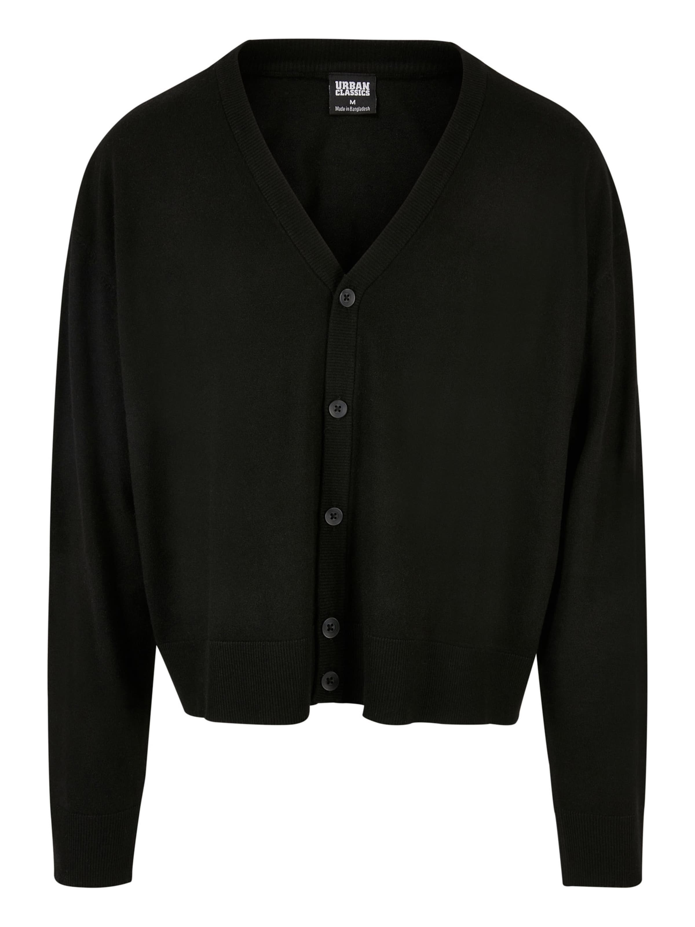 Geacă tricotată de la Urban Classics pe negru: față