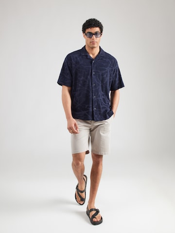 BOSS Классический крой Рубашка 'We_Flower' в Синий