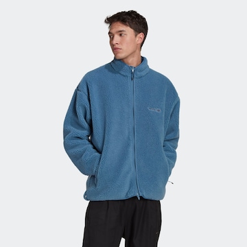 ADIDAS ORIGINALS Fleece jacket 'Reclaim Sherpa' in Blue: front