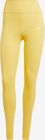 ADIDAS PERFORMANCE Skinny Workout Pants 'Optime Full-length' in Yellow: front