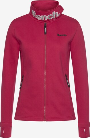 BENCH Athletic Zip-Up Hoodie 'HAYLO' in Red