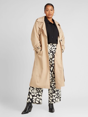 ONLY Carmakoma Between-Seasons Coat 'CHLOE' in Beige