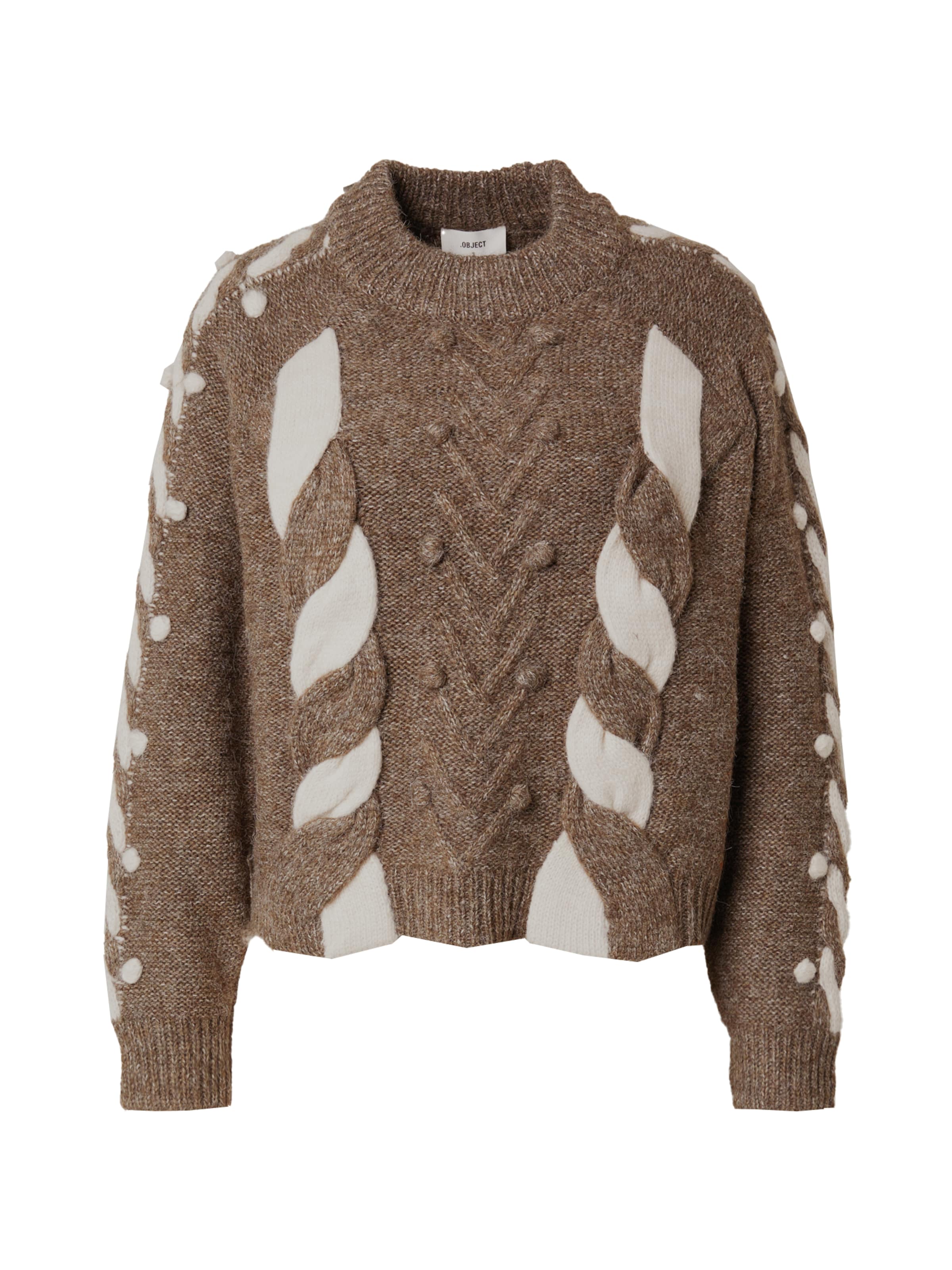 Pull-over 'OBJRavi' OBJECT en marron : devant