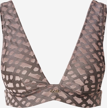 BOSS Black Triangle Bikini top 'BEATRIX' in Brown: front