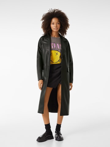 Bershka Between-seasons coat in Black