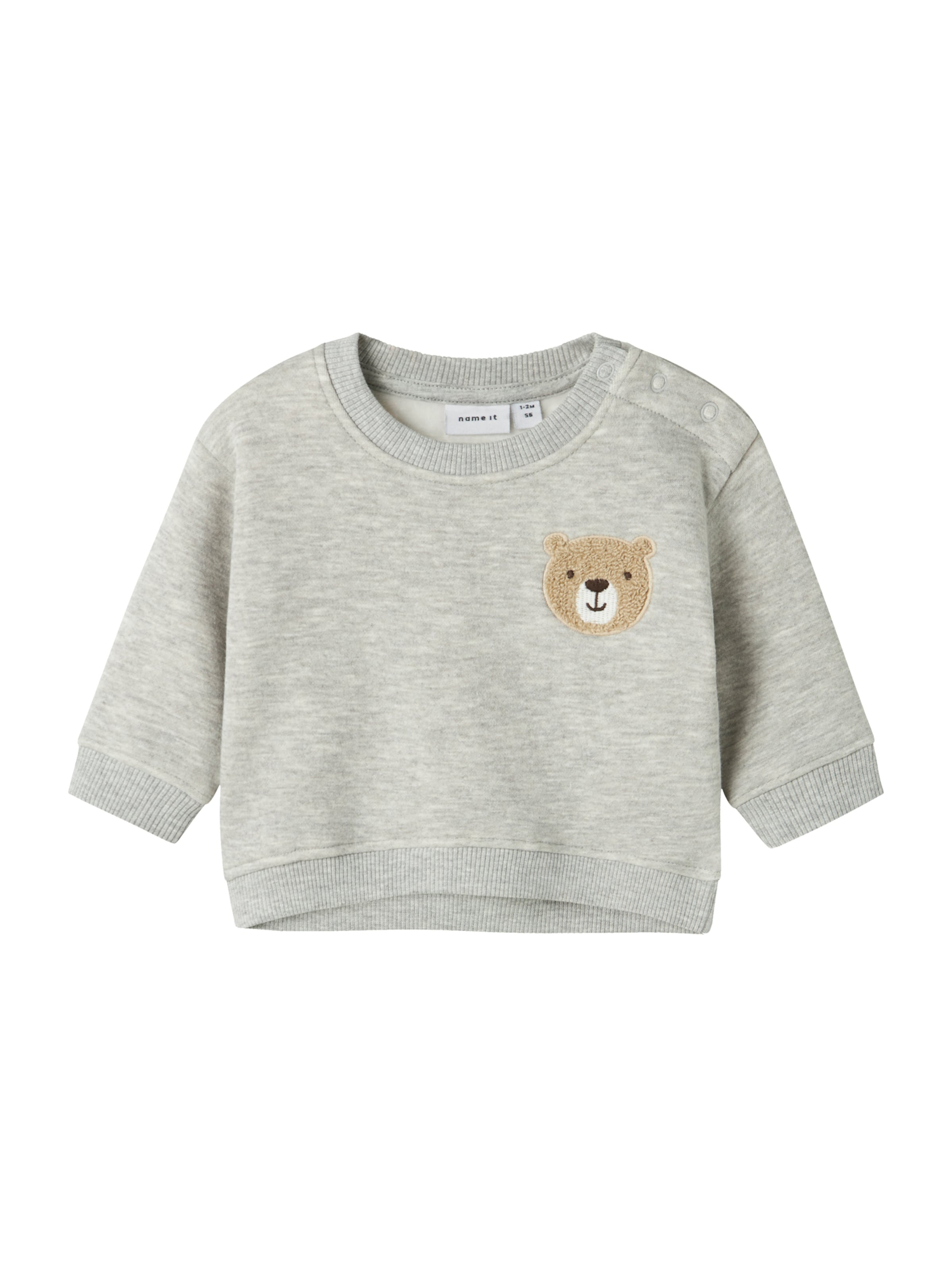 NAME IT Μπλούζα φούτερ 'NBMOREGON' σε γκρι: μπροστά
