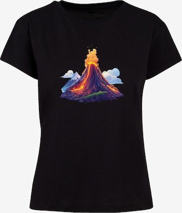 F4NT4STIC Shirt 'Vulkanausbruch' in Zwart: voorkant
