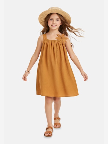 Denokids Trägerkleid in Gelb: Vorderseite