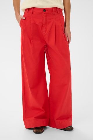 Wide Leg Pantalon à pince 'ParkerSZ' SAINT TROPEZ en rouge : devant